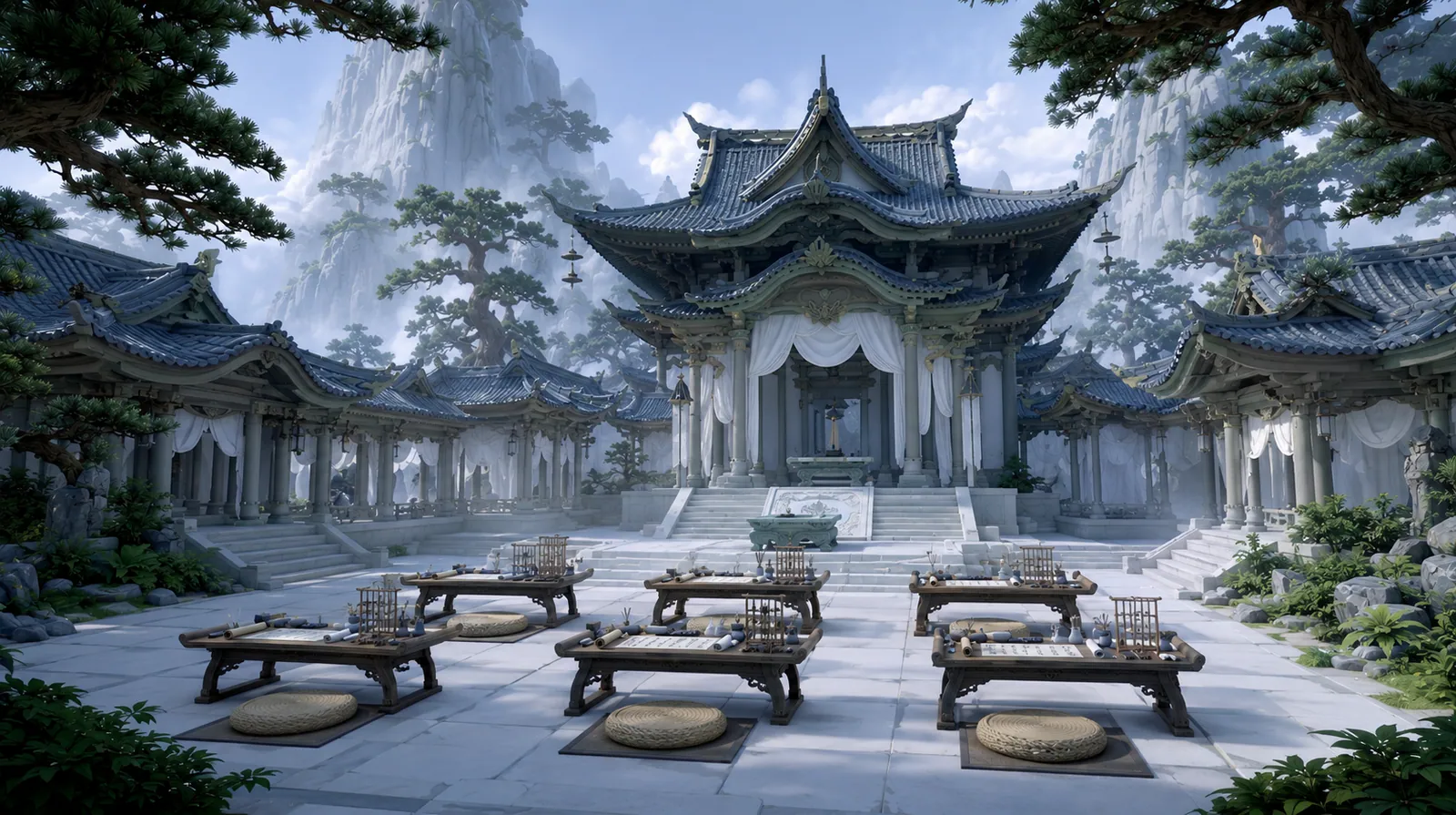 SCENE ASSETS：qinglu-academy-front-teaching-courtyard-3d-cg-v2-1.png