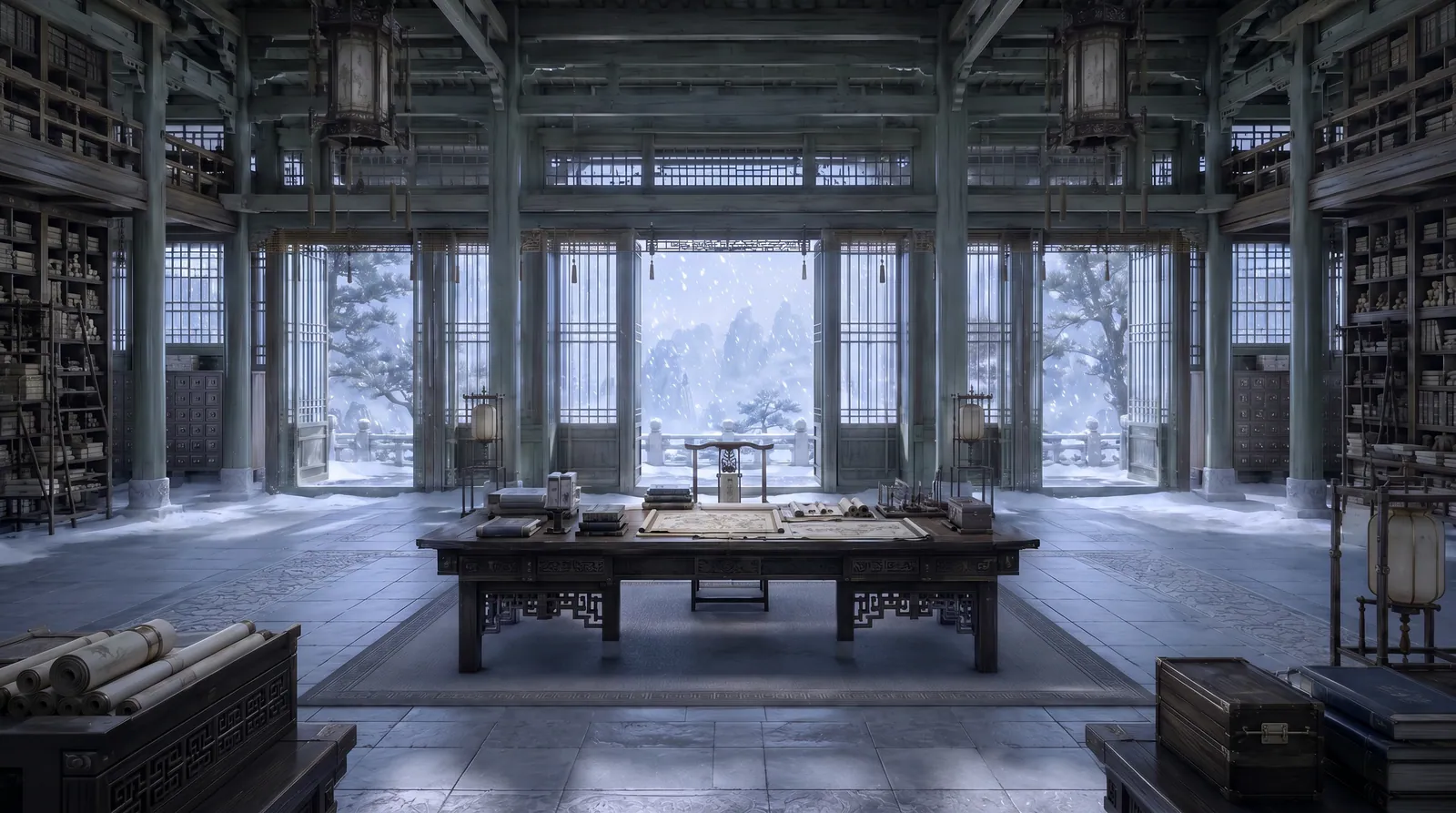 SCENE ASSETS：qinglu-academy-old-treaty-archive-interior-3d-cg-v3.jpeg