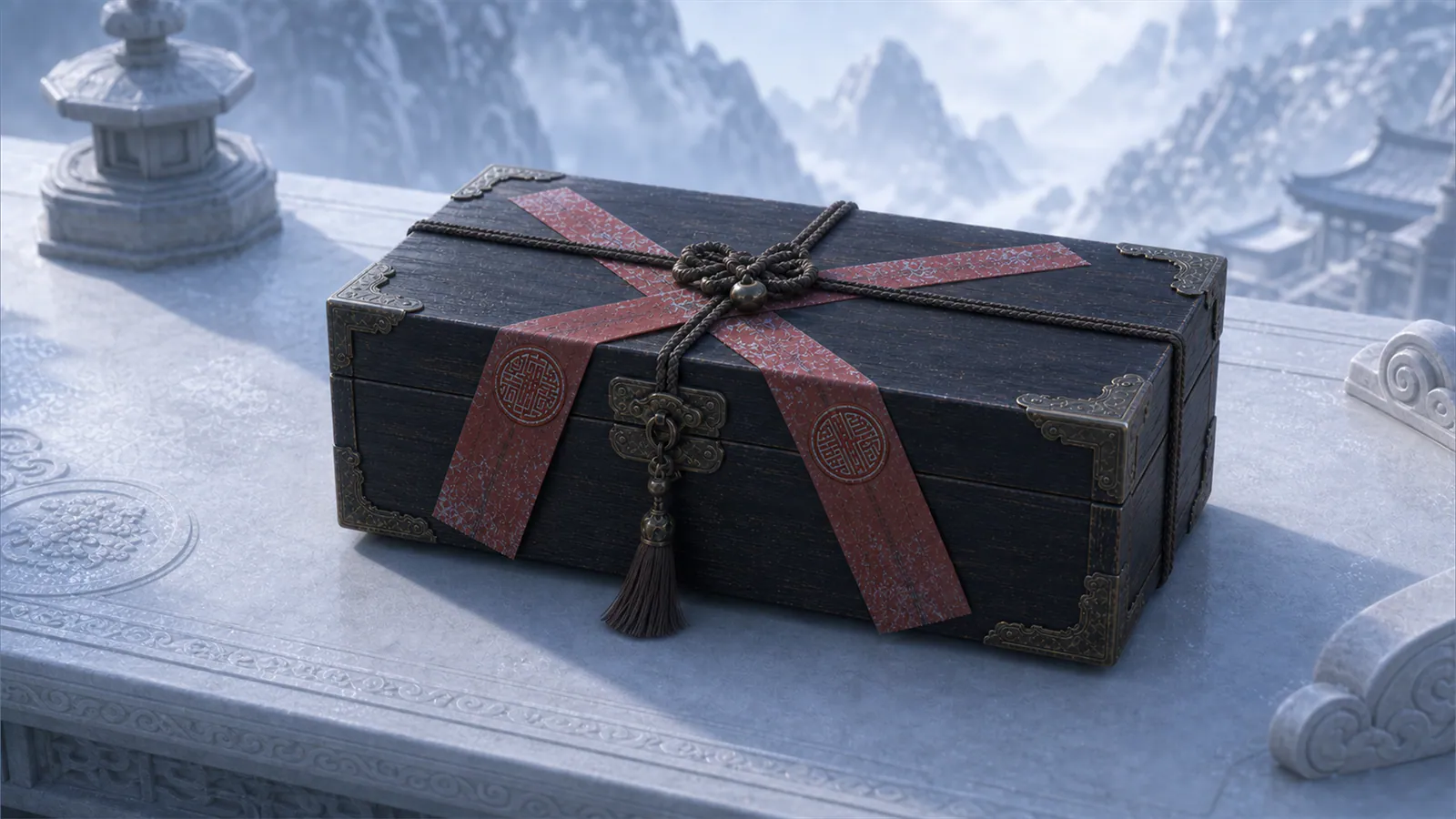 PROP ASSETS：episode-01-black-register-sealing-box-dual-seals-closed-3d-cg-v3-style-corrected-3840x2160.png