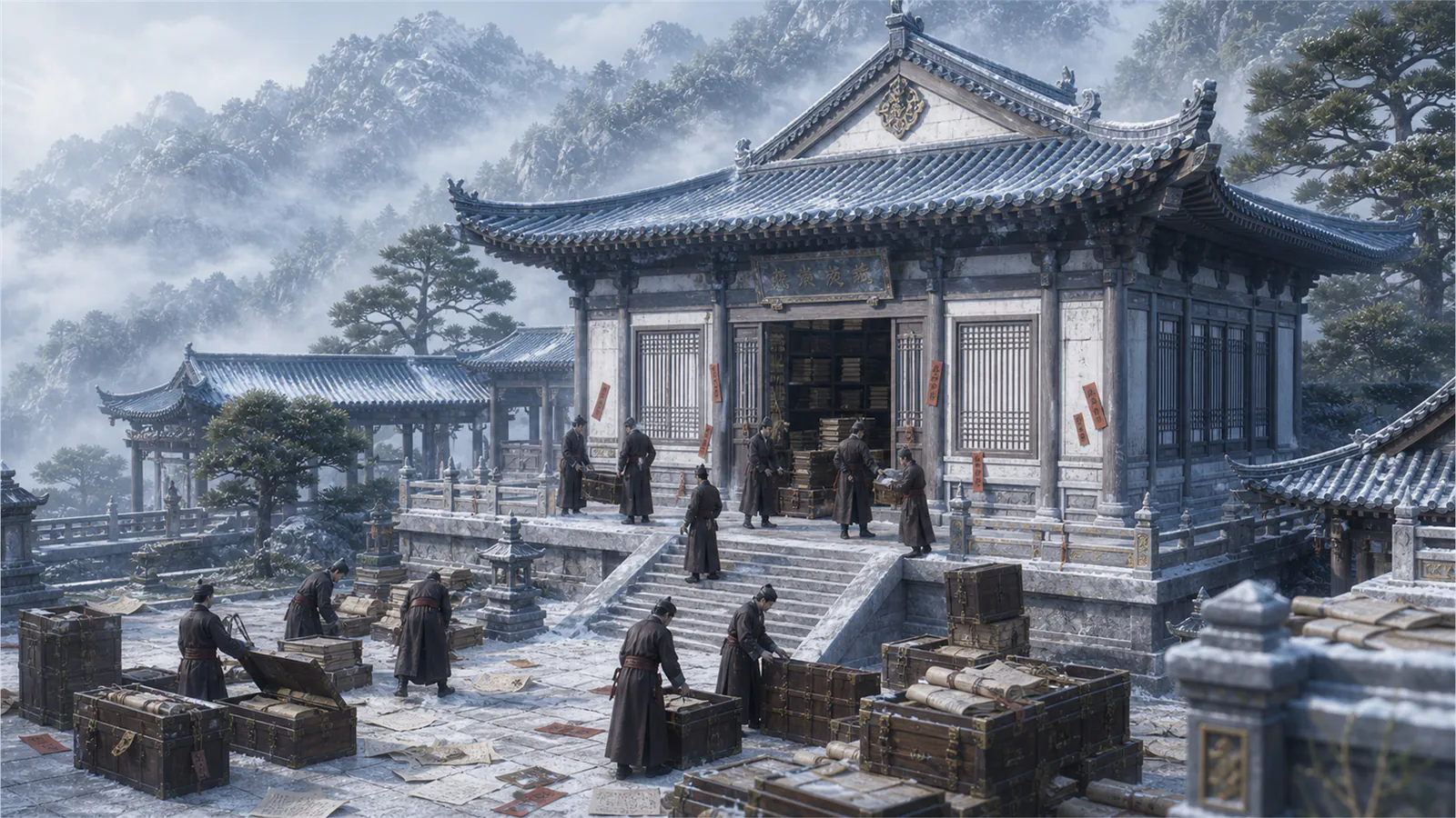 SCENE ASSETS：qinglu-academy-old-treaty-archive-search-3d-cg-v1-3840x2160.png